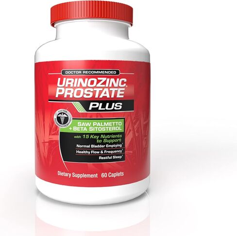 Urinozinc Prostate Plus, Saw Palmetto & Beta Sitosterol Supplement for Men, Reduce Frequent Urination (1 Month Supply, 60 Count) in Saudi Arabia