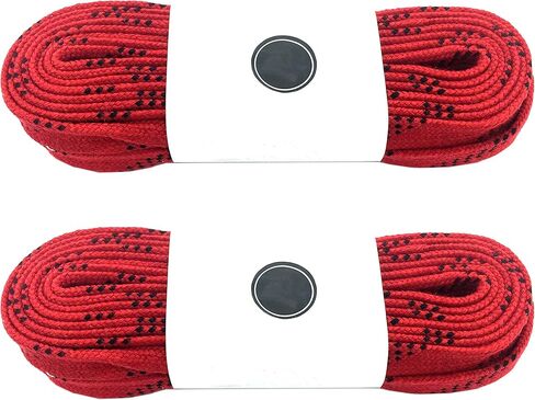 أربطة هوكي التزلج المشمعة من Silfrae، تباع في زوجين، شديدة التحمل، مثالية للهوكي، رولر ديربي، والزلاجات، والأحذية طويلة الرقبة، متوفرة بمقاسات متعددة ومتعددة الألوان. (أحمر، 84 بوصة) in Kuwait