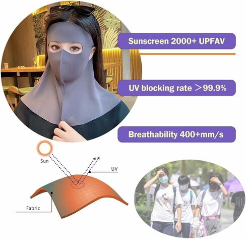 3 Pack Sun Protection Balaclava Face Mask with Ear Loops,Full Face and Neck Coverage for Summer Outdoor Activities (Dark Grey) in Saudi Arabia