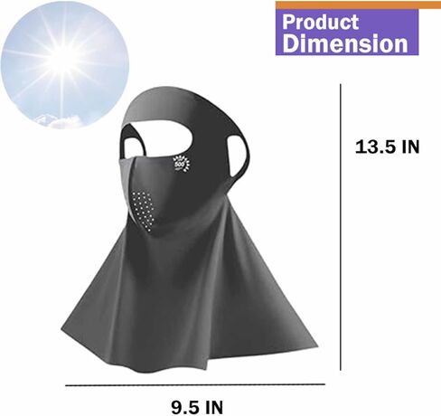 3 Pack Sun Protection Balaclava Face Mask with Ear Loops,Full Face and Neck Coverage for Summer Outdoor Activities (Dark Grey) in Saudi Arabia