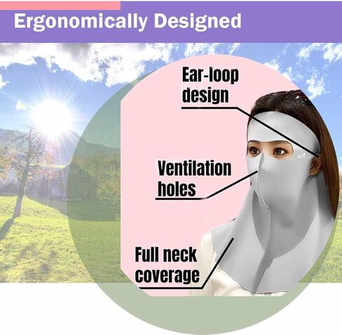 3 Pack Sun Protection Balaclava Face Mask with Ear Loops,Full Face and Neck Coverage for Summer Outdoor Activities (Dark Grey) in Saudi Arabia
