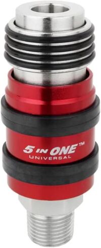 Milton 5 in One ™ S-1753 Universal Safety Homost Quick-Connect Industrial Acpler ، 1/4 "Body 3/8" Mnpt in Kuwait