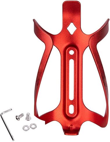 Water Bottle Cages, Alloy Aluminum Lightweight Water Bottle Holder Universal Bike Cup Holder Rack for Road MTB Bikes(Red) in Saudi Arabia