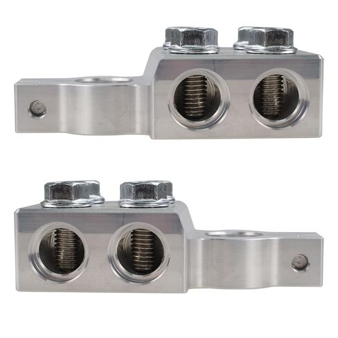 8 Way Battery Terminal Connectors for Lithium or AGM Lead-Acid Battery, 4/0(XL) AWG Gauge Positive/Negative (+/-) Lead Acid Battery Terminal Clamps for SAE/DIN/EN Tapered Top Post 1 Pair in Saudi Arabia