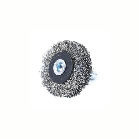 Benchmark Abrasives 1-1/2" Mounted Crimped Wire Wheel for Cleaning Rust Deburring on Cast Iron, Steel, Titanium, Nickel, 1/4" Shank for Rotary Tools, Coarse Grit - Stainless Steel in Saudi Arabia