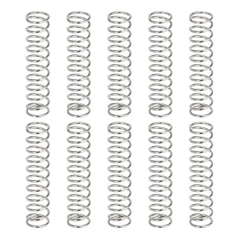 uxcell 10Pcs Compression Springs, 0.9mm Wire Diameter x 9mm OD x 40mm Length 304 Stainless Steel Extension Spring Ballpoint Pen Pressure Springs for Shop Home Repairs, Silver in Saudi Arabia
