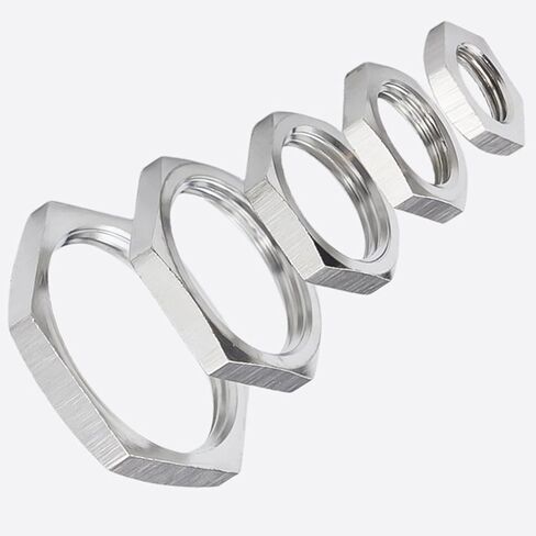 nut,Hexagonal nut, Female Thread Hex Lock Nut Pipe Fitting Stainless Steel 304 Hexagonal Thin nut in Saudi Arabia