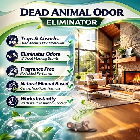 مزيل الرائحة الحيوانية لمزيل الرائحة القوية ، ورائحة الحيوانات الميتة- الاستخدام الآمن الداخلي والخارجي ، ومزيل الرائحة الطبيعية ، وفعالة وفعالة in Kuwait