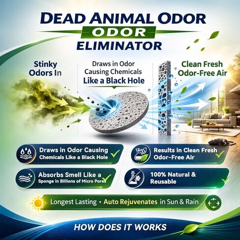 مزيل الرائحة الحيوانية لمزيل الرائحة القوية ، ورائحة الحيوانات الميتة- الاستخدام الآمن الداخلي والخارجي ، ومزيل الرائحة الطبيعية ، وفعالة وفعالة in Kuwait