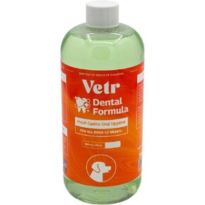 Vetr Dental Formula for Dogs - Peppermint Flavored Oral Care Liquid Additive with Enzymes for Breath and Teeth Support - Vet-Formulated in USA (16 oz) in Kuwait