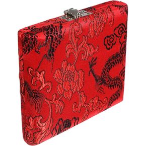 Luxshiny Lightweight Cloth Covered Oboe Reed Case with Silk Pouch 6-capacity Oboe Reed Storage Organizer and Protector Red in Kuwait