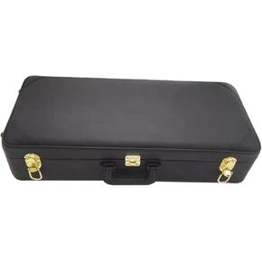 Wind Instrument Case Storage Bag Lined Black Musician Gift with A Comfortable Handle Rectangular Faux Leather Carry Case, for Alto Sax in Kuwait