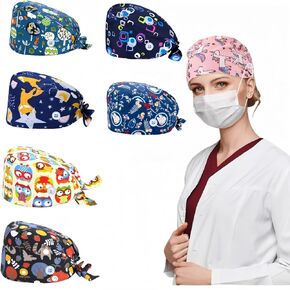 Yodilala 6-Pack Medical Caps, Caregiver Caps, Yoga Headbands, Work Caps - Suitable for healthcare workers, veterinarians in Kuwait