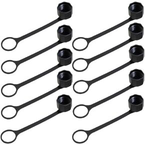 10 قطع غطاء غبار موصل M12 للموصل الذكور، غطاء رأس غبار M12 للوحة المقبس، غطاء حماية بلاستيكي مقاوم للماء لمقبس تثبيت اللوحة (للذكور) in Kuwait