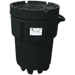Open Head Overpack Drum, Polyethylene, 95 gal, Unlined, Black in Saudi Arabia