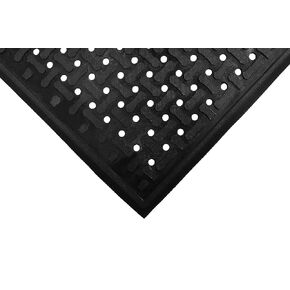 M+A تدفق مريح للسجاد | حصيرة مضادة للتعب قابلة للتصريف من الدرجة التجارية للمناطق الرطبة، مقاومة للانزلاق، مقاومة للمواد الكيميائية، آمنة للحام، مقاومة للشحوم والزيوت، (أسود، 4 × 6 بوصات) in Kuwait