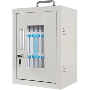 Cell Phone Safe 12/24/36/48/60 Slots Stainless Steel with Handle Clear Cell Phones Storage Cabinet Pocket Chart for Office Classroom,24 in Kuwait