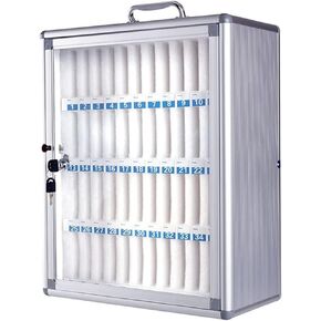 Cell Phone Storage Cabinet 12/24/36/48/60 Slots Lockable Wall Mounting Phone Storage Box Organizer for Classroom Factory,36 in Kuwait