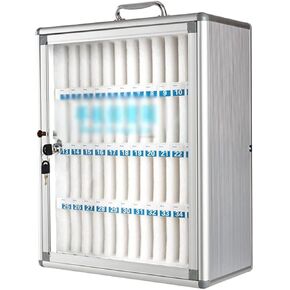 Cell Phones Holder Storage Box, Wall-Mounted with A Locked Can Be Carried by Hand,for Office Classroom,36 in Kuwait