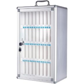 36 Slots Cell Phone Storage Cabinet Case, Lockable Wall Mounting Phone Storage Box Organizer, with Handle & EVA Compartments, for Classroom, Factory,Onecolor-36 in Kuwait