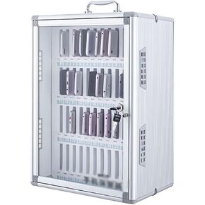 Aluminum Alloy Storage Cabinet for Cell Phones, Cell Phones Holder Storage Box, Wall-Mounted with A Locked Can Be Carried by Hand,60 in Kuwait