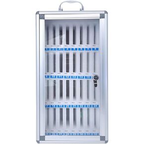 Aluminum Alloy 48 Slots Cell Phone Storage Cabinet, Wall Mounted Mobile Phone Organizer Box with Handle, Numbers, for School Factory Examination Work,Onecolor-24 in Kuwait