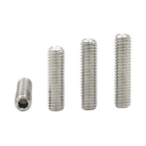 M1.6 M2 M3 M4 M5 M6 M8 M10 M12 DIN916 304 Stainless Steel Hex Socket Headless Set Screws Grub Screw(4mm) in Kuwait
