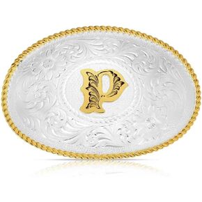 Montana Silversmiths Men's Initial F Buckle Silver One Size in Kuwait