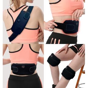 وسادة تدفئة كهربائية محمولة لفترة لاسلكية وسادة تدفئة لتشنجات الدورة الشهرية وتخفيف آلام الظهر فترة لاسلكية صغيرة قابلة لإعادة الشحن بطارية يمكن ارتداؤها تعمل ببطارية سوداء سفلية in Kuwait