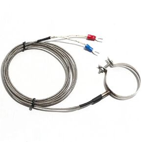 2M K Type Thermocouple Patch Thermal Resistance Temperature Sensor Probe Metal Shield Wire 1Pcs(Diameter 32mm) in Kuwait