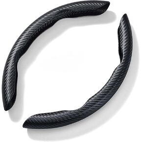 2 Pcs Fit Carbon Fiber Steering Wheel Cover for Canoo Bulldog MPDV1 MPDV2 MPDV3, Segmented & Butterfly Design,Non-Slip and Durable, Breathable and Comfortable Gripz, Easy to Install,A Black in Saudi Arabia