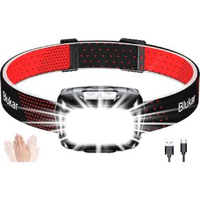 مصابيح الأمامية LED قابلة لإعادة الشحن ، 2000 لتر مصباح أمامي ساطع ساطع مع سطوع مستشعر للحركة ، و 8 أوضاع ، ودافعة الأضواء وضوء الضوء والضوء الأحمر ، و IPX5 مقاومة للمريخ للمشي ، والتخييم - 2 عبوة in Kuwait