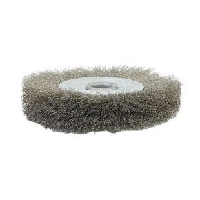 فرشاة عجلة سلكية مسطحة من الفولاذ المقاوم للصدأ مقاس 125 مم - أداة دوارة شديدة التحمل in Kuwait