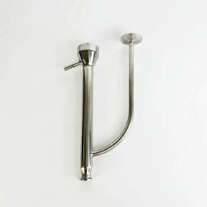 الببغاء، شفة الببغاء ثلاثية المشبك OD50.5mm مع شفة التصدير OD25.5mm لقياس الكحول المنزلي، الببغاء لتقطير SS304 فضي in Kuwait