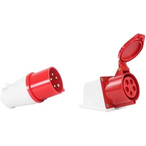 Waterproof 5-core 16A/32A industrial aviation socket connector set explosion-proof three-phase power(32A concealed installation kit) in Kuwait