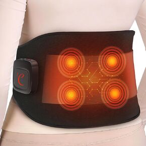 Comfytemp Extra Large Cordless Heating Pad with Massager for Back XXL, FSA Eligible HSA Portable Rechargeable 2X Larger Lower Back Massager with 4 Motors, Wireless Heated Waist Belt Button APP Control in Saudi Arabia