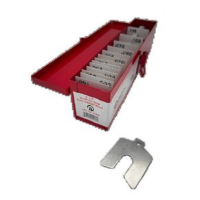 42900 | Size A 2"x2" Stainless Steel Slotted Shim - 260pc Full Assortment in Kuwait
