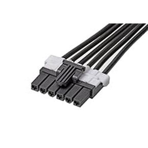 مجموعة كابلات Molex/Waldom، 145135-0603، Mini-Fit TPA2-to-Mini-Fit TPA2 Off-The-Shelf (OTS) - صف واحد - طول 300.00 مم - 6 دوائر - أسود. (25 عنصر/عناصر) in Kuwait