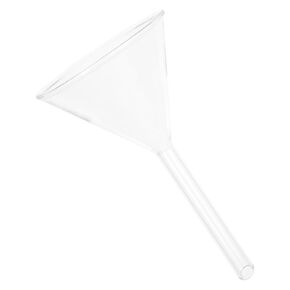 FOMIYES قمع سائل زجاجي مختبري 75 مم قمع مثلث واسع الفم زجاج البورسليكات للكيمياء وترشيح السائل في التجارب العلمية in Kuwait