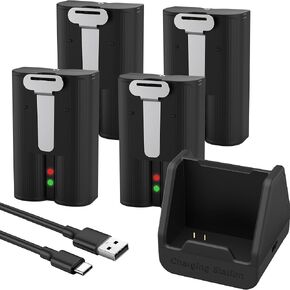 2 حزمة استبدال بطارية لقرار الباب الحلقي - 7200mAh مع إعادة شحن بطاريات إطلاق سراح مع محطة شاحن للعبور الدائري لصق كاميرا كاميرا الأضواء الكاميرا والفتحة ، حياة طويلة الأمد in Kuwait