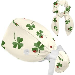 النساء الشعر الطويل قبعة العمل فرك قبعات النيون الهيكل العظمي نمط الجراحية قبعة ذيل حصان حامل زر العصابة in Kuwait