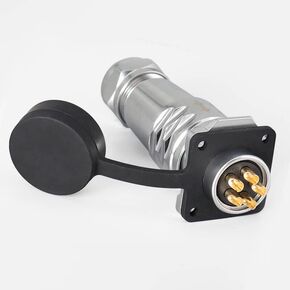 SF20-5 دبوس مقاوم للماء التوصيل + المقبس 4-Hole شفة الطيران سريعة دائرية دفع سحب المعادن الصناعية in Kuwait