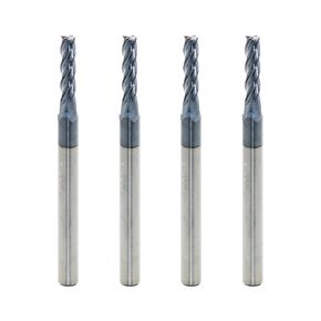 Carbide Square End Mill for Alloy Steels/Hardened Steels, 7/64" End Mill Bits, 4 Flute HRC 55 Deg AlTiN Coating, CNC Router Bits (4 Pcs) in Kuwait