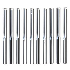 10pcs/lot 3.175mm Shank 2 Flute Straight Slot Milling Cutter Tungsten Carbide End Mill CNC Router Bit Engraving Bit Tools(3.175x2.0x17) in Kuwait