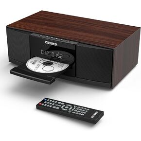 نظام استريو بلوتوث عتيق للمنزل ، Thinkya 30W RMS Micro Hifi Systems Player Dual 3 "3" مع دفق الصوت Bluetooth ، راديو FM ، منفذ USB ، Aux-in ، منفذ سماعة الأذن ، التحكم عن بُعد أسود in Kuwait