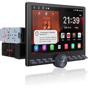 S8 Gen3 Double Din Car Stereo 7-inch, 6G+128G QLED Wireless CarPlay & Android Auto & Android OS w/Built-in 4G/Wi-Fi/Dual BT/USB Tethering, DSP, AMP, SUB, GPS, 1080P Front Cam & Backup Camera in Saudi Arabia