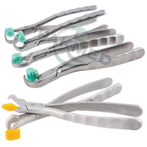6 Pcs Dental Extracting Forceps Standard and Molar Series Atraumatic Extraction System Teeth Tooth Extraction Forceps for Upper Right/Left/Anterior Lower Universal and 2nd & 3rd Molar with 60 Bumpers in Kuwait