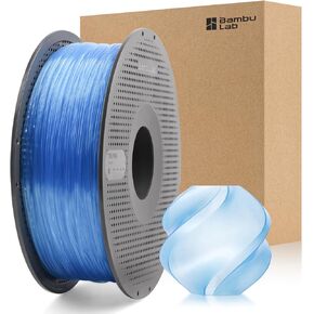 الخيزران الأصلي TPU 90A 1.75 مم خيوط مقاومة التآكل الاستثنائية لأداء دائم مع RFID لـ Bambu Lab A1، A1MINI، X1، P1 AMS 1KG +/- 0.03 مم AMS HT متوافق (فضي) in Kuwait