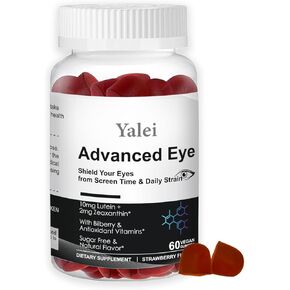 مكملات اللوتين والزياكسانثين | خالي من السكر | 10 ملغ لوتين و2 ملغ زياكسانثين للعناية بالعين أثناء استخدام الشاشة - مع فيتامينات A وC وE لإجهاد العين الرقمي | غير معدل وراثيًا | 60 عدد in Kuwait