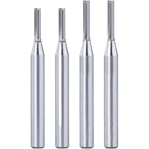 قاطعة الطحن 2 فلوت مستقيم لقمة التوجيه 1/4 عرقوب كربيد نهاية مطحنة النجارة فتحة لقمة الخشب الرقائقي MDF (الحجم: 6.35 × 3.0 × 20 مم) in Kuwait